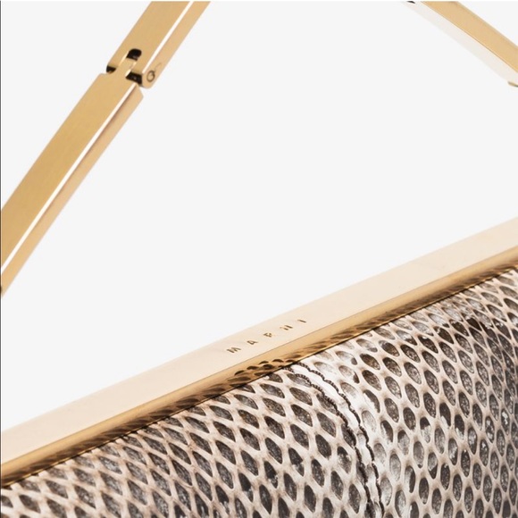 Marni Cache Oversized Snakeskin Clutch Bag - Picture 3 of 15